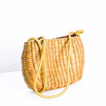 Handwoven Shoulder Sling Bag with Rope Strap