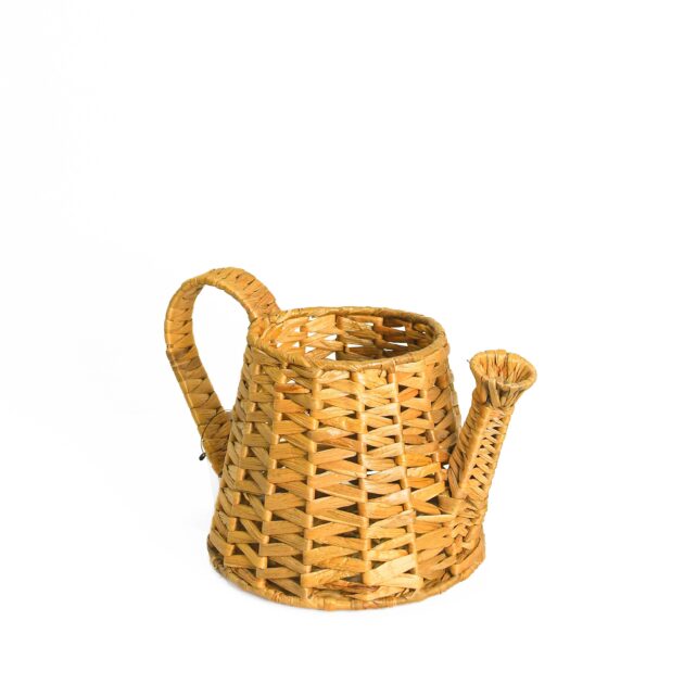 Handcrafted Water Hyacinth Storage Basket with Dual Handles
